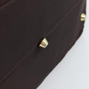 PRADA Chain Boston Bag Nylon Brown Gold Auth bs10311-9