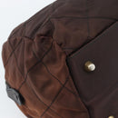PRADA Chain Boston Bag Nylon Brown Gold Auth bs10311-10