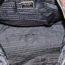 PRADA Chain Boston Bag Nylon Brown Gold Auth bs10311-12