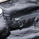 PRADA Chain Boston Bag Nylon Brown Gold Auth bs10311-24