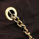 PRADA Chain Boston Bag Nylon Brown Gold Auth bs10311-5