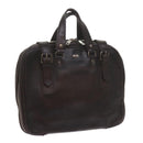 BALENCIAGA Business Bag Leather Brown Auth bs10380-1