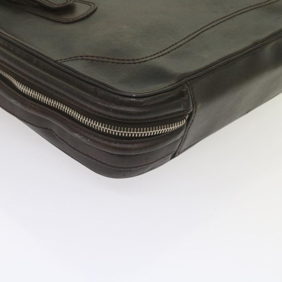 BALENCIAGA Business Bag Leather Brown Auth bs10380