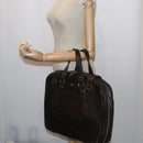 BALENCIAGA Business Bag Leather Brown Auth bs10380-24