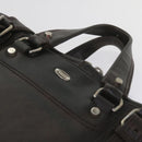 BALENCIAGA Business Bag Leather Brown Auth bs10380-14