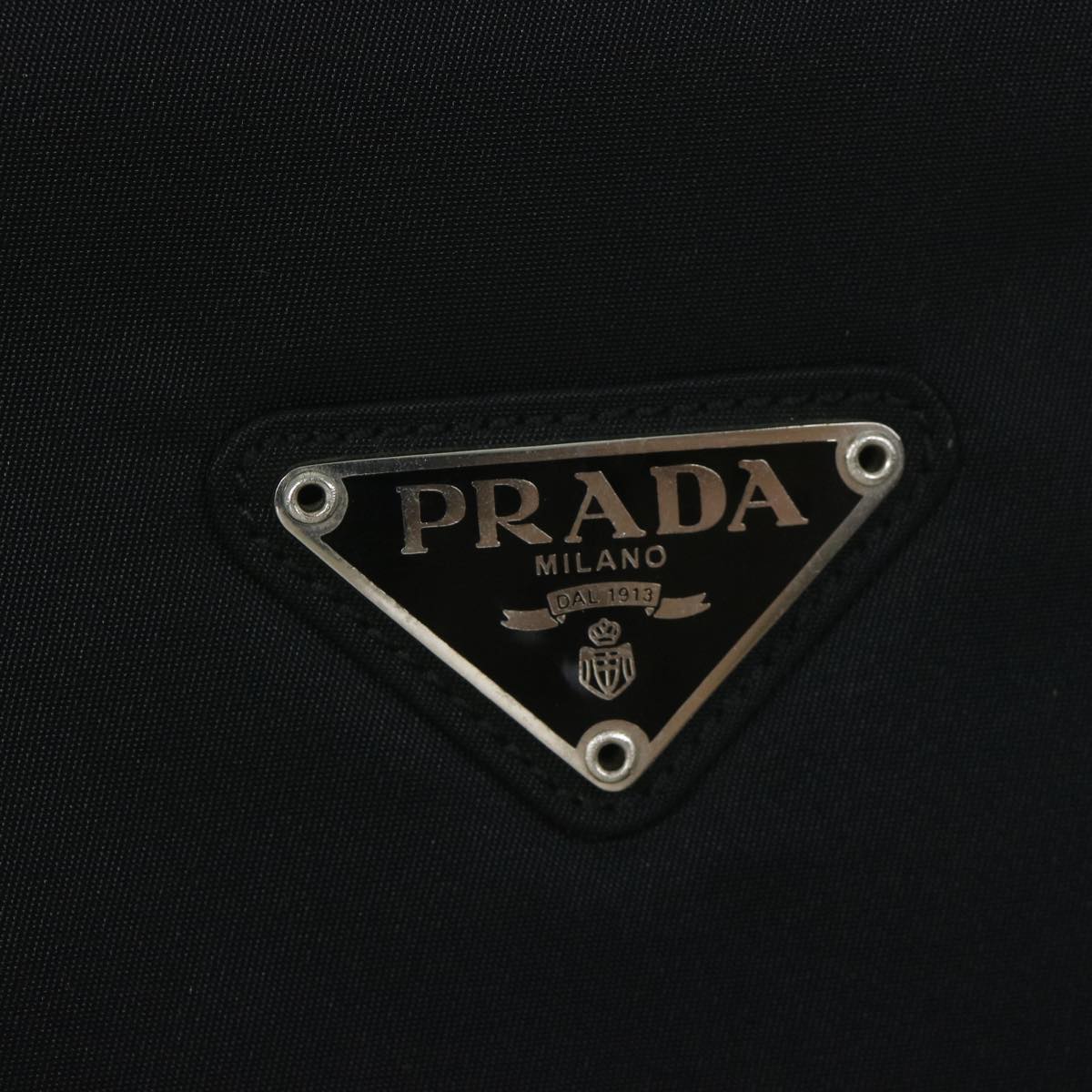 PRADA Shoulder Bag Nylon Black Auth bs10387