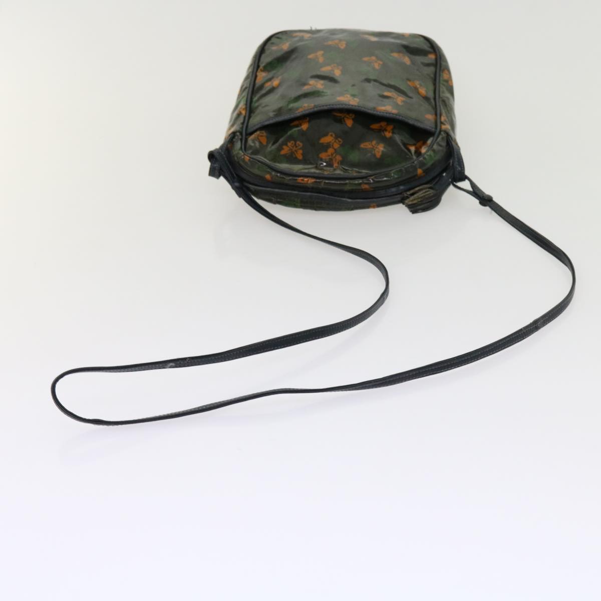 BOTTEGA VENETA Shoulder Bag Nylon 4Set Black Brown Auth bs10394