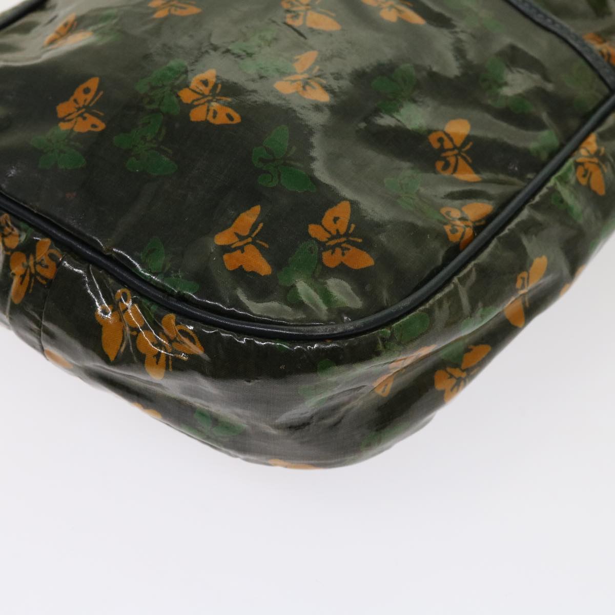 BOTTEGA VENETA Shoulder Bag Nylon 4Set Black Brown Auth bs10394