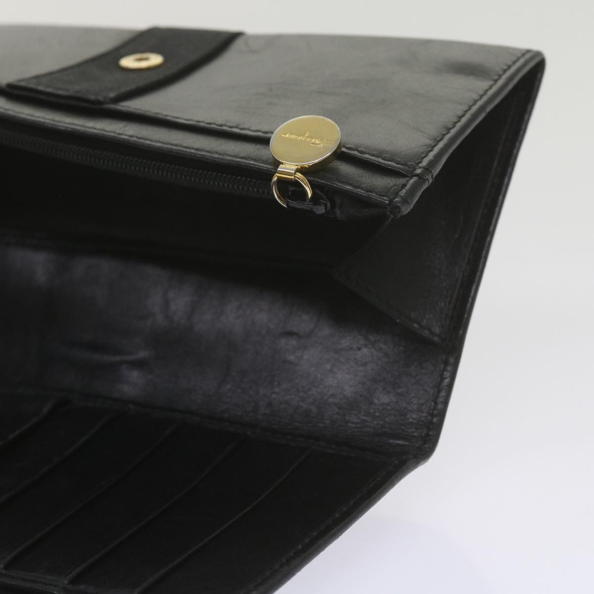 Salvatore Ferragamo Key Case Wallet Leather 6Set Black Pink Auth bs10405