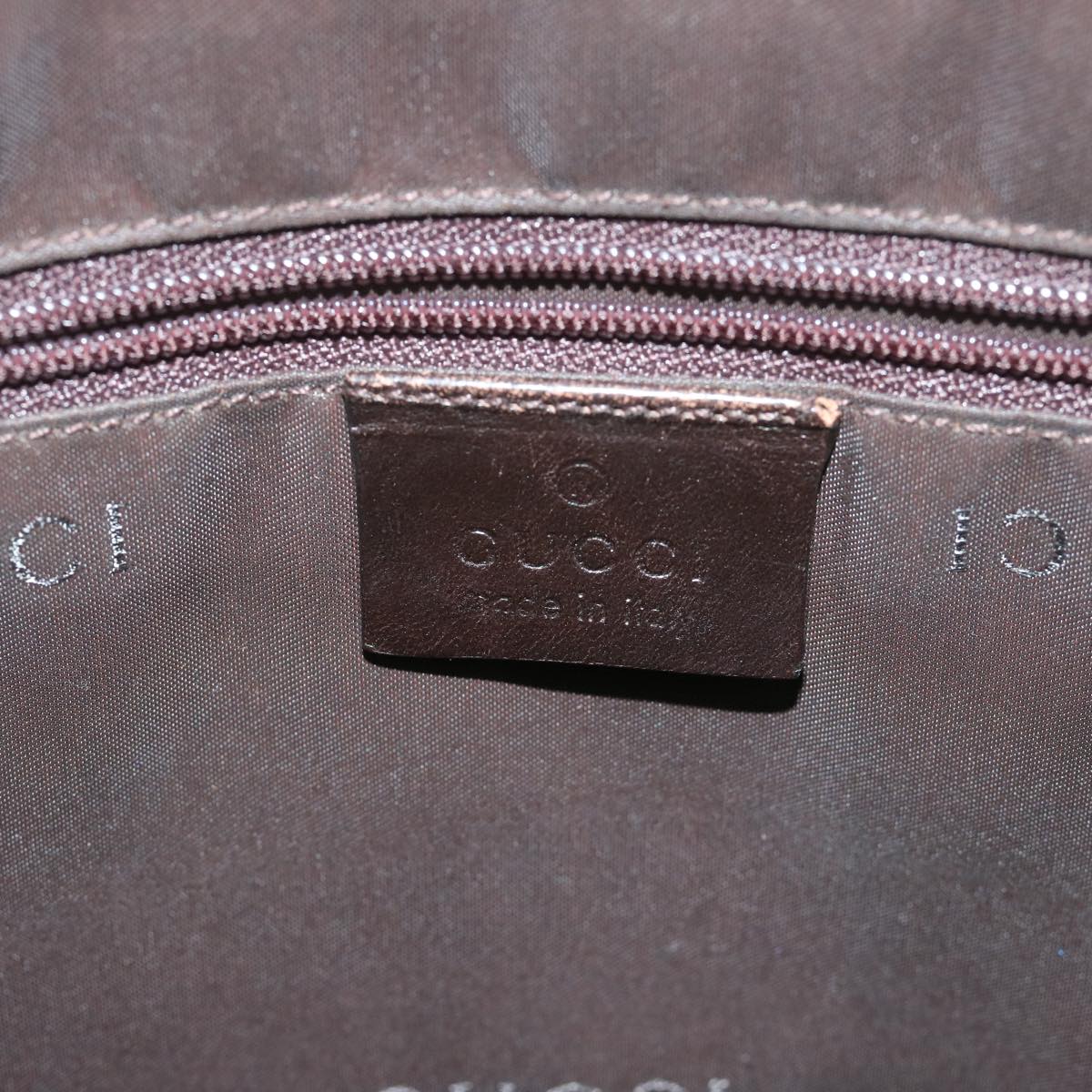 GUCCI Shoulder Bag Nylon Brown Auth bs10421