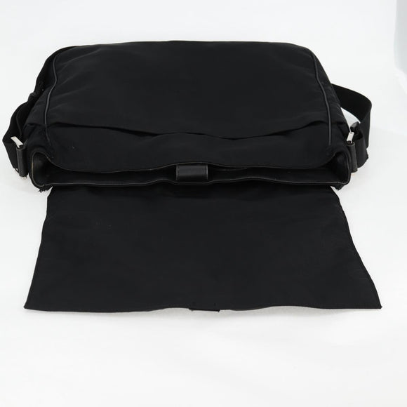 GUCCI Shoulder Bag Nylon Black Auth bs10426