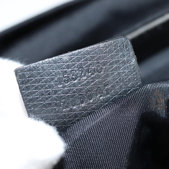 GUCCI Shoulder Bag Nylon Black Auth bs10426