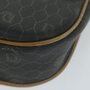 Christian Dior Honeycomb Canvas Shoulder Bag PVC Black Auth bs10475-14
