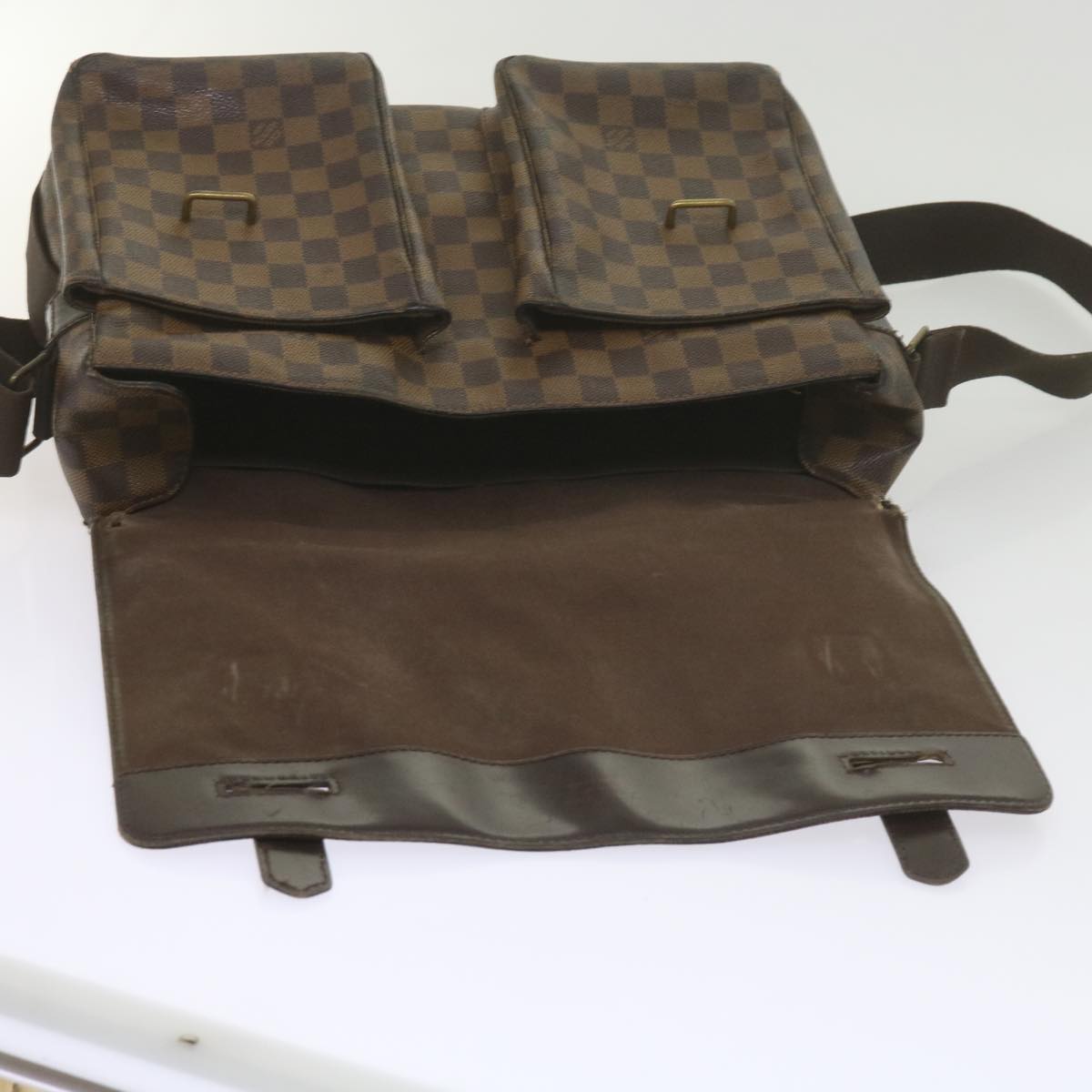 LOUIS VUITTON Damier Ebene Broadway Shoulder Bag N42270 LV Auth bs10513