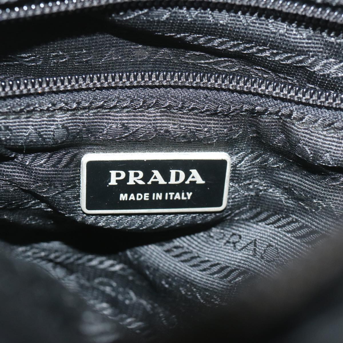 PRADA Shoulder Bag Nylon Black Auth bs10533