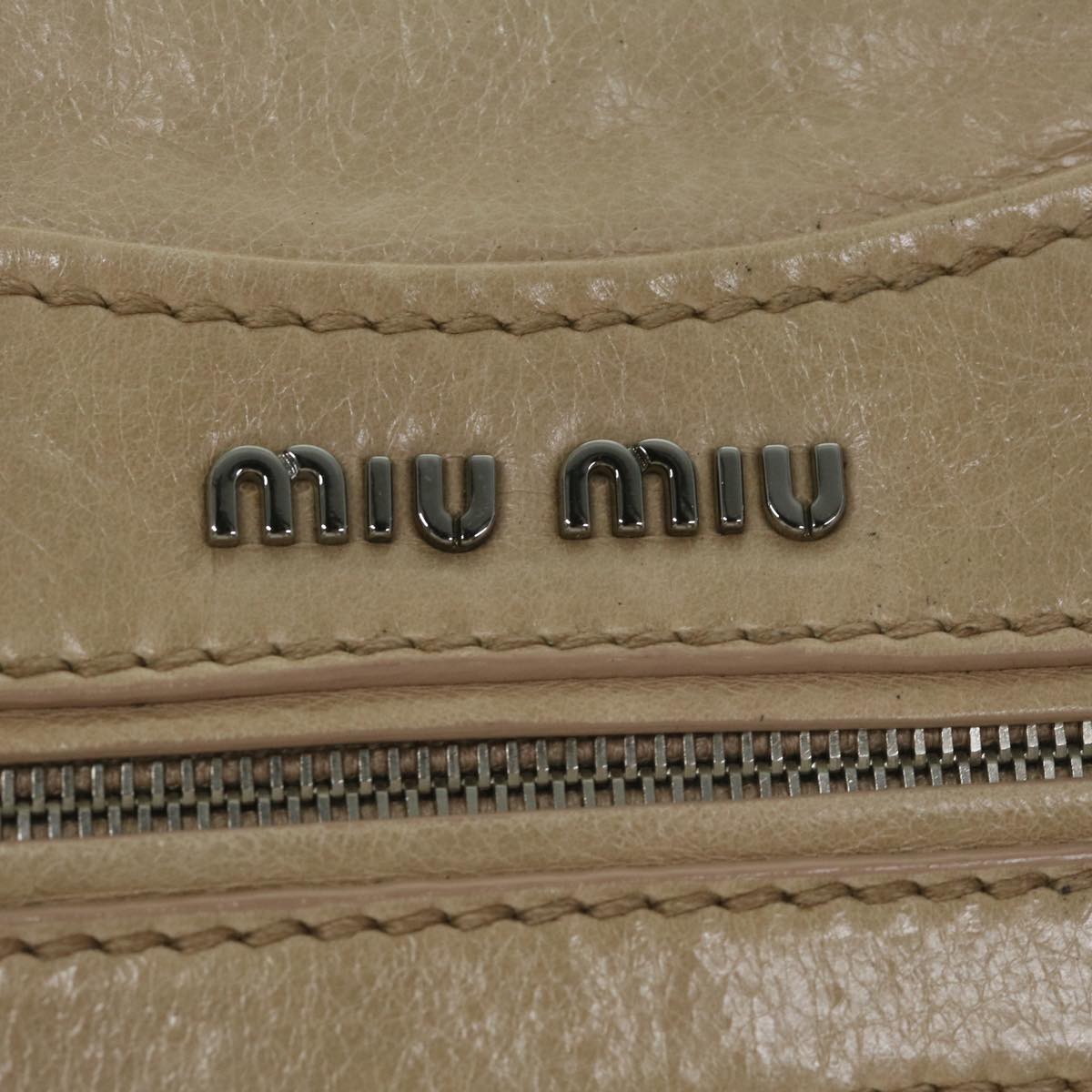 Miu Miu Shoulder Bag Leather Pink Auth bs10536