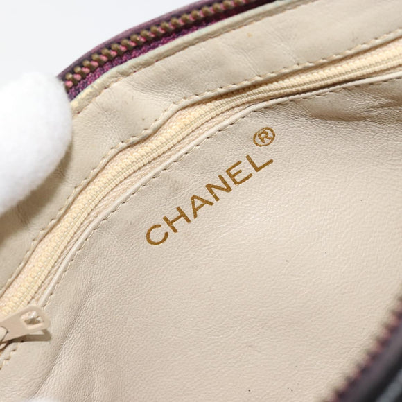 CHANEL Chain Shoulder Bag Suede Purple CC Auth bs10550