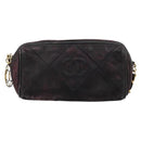 CHANEL Chain Shoulder Bag Suede Purple CC Auth bs10550-13