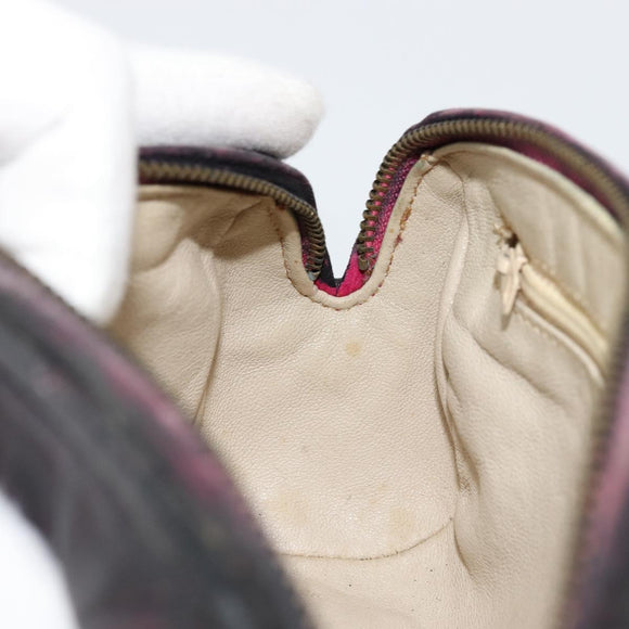 CHANEL Chain Shoulder Bag Suede Purple CC Auth bs10550