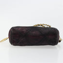 CHANEL Chain Shoulder Bag Suede Purple CC Auth bs10550-5