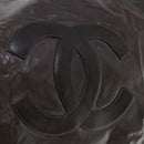 CHANEL Tote Bag Patent leather Brown CC Auth bs10555-10
