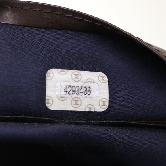 CHANEL Tragetasche Lackleder Braun CC Auth bs10555