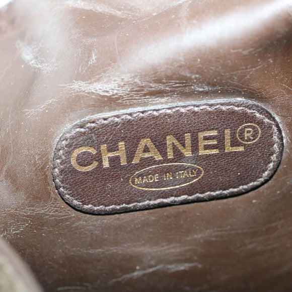 CHANEL Tragetasche Lackleder Braun CC Auth bs10555