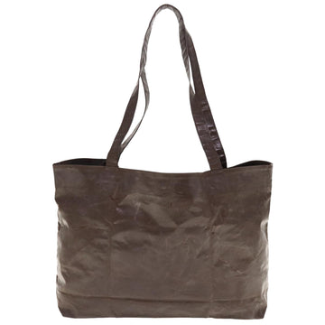 CHANEL Tote Bag Patent leather Brown CC Auth bs10555 - 0