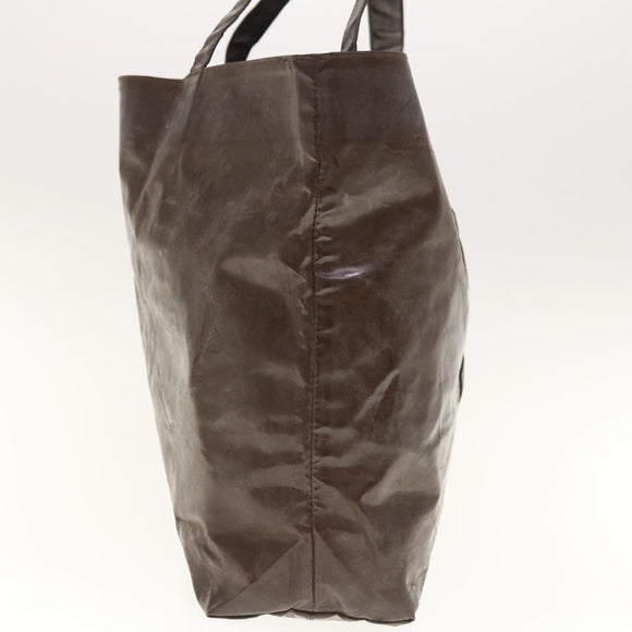 CHANEL Tragetasche Lackleder Braun CC Auth bs10555