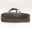 CHANEL Tragetasche Lackleder Braun CC Auth bs10555-5