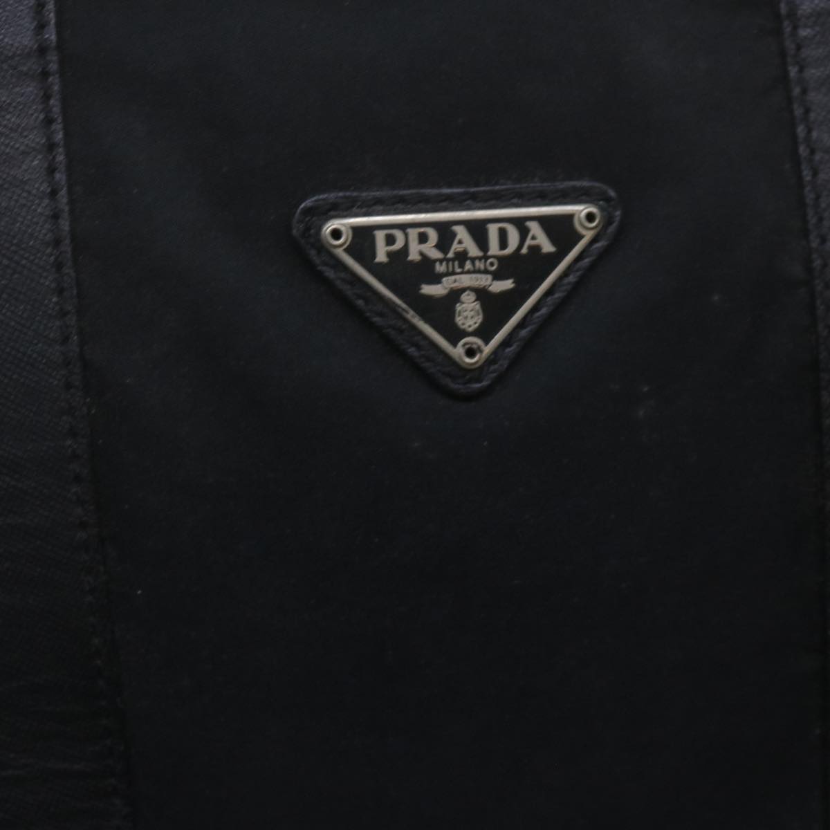 PRADA Boston Bag Nylon 2way Black Auth bs10573