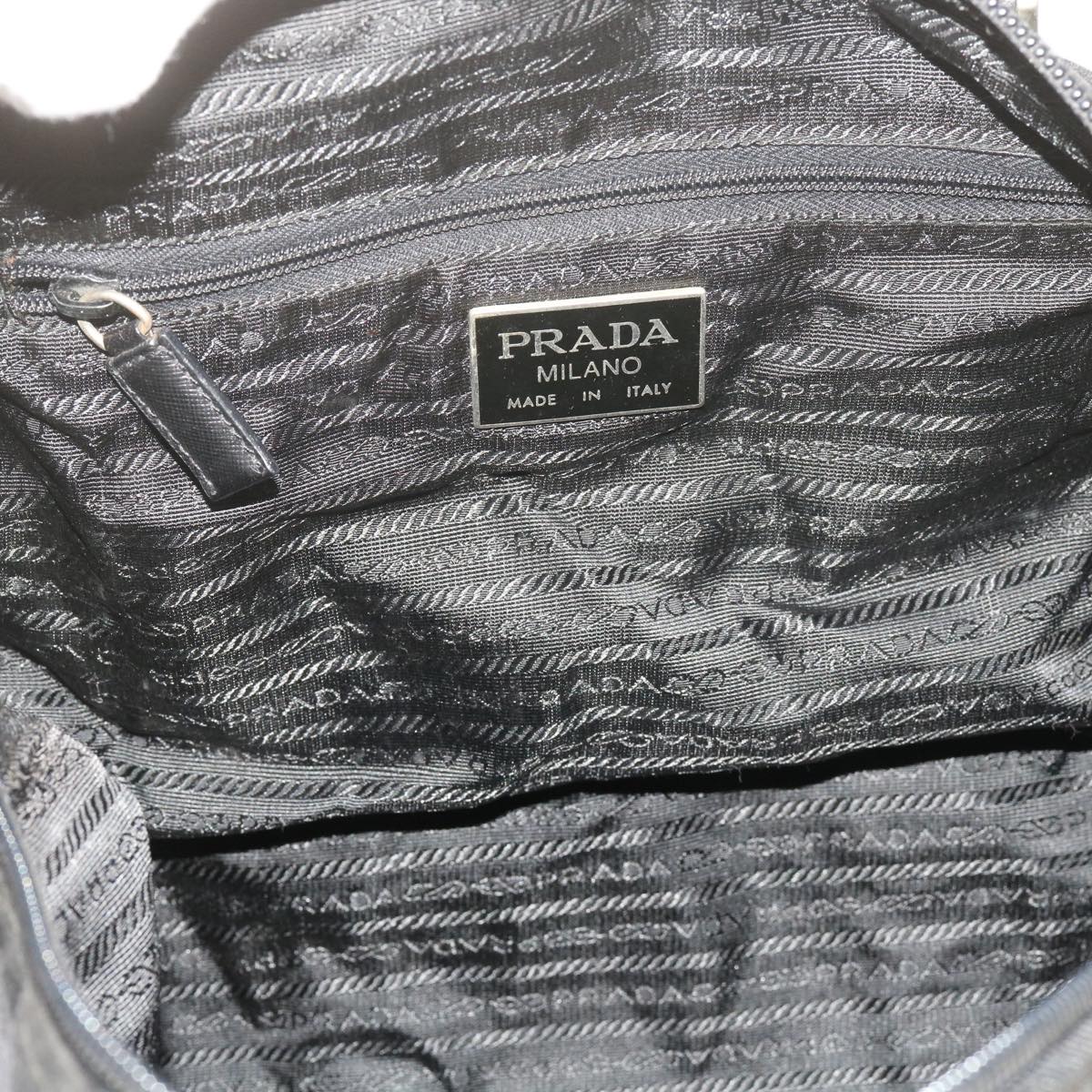 PRADA Boston Bag Nylon 2way Black Auth bs10573