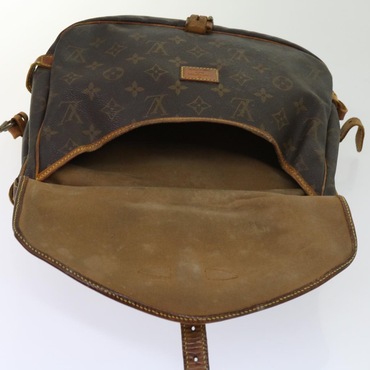 LOUIS VUITTON Monogram Saumur 30 Shoulder Bag M42256 LV Auth bs10582