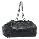 CHANEL Chain Shoulder Bag Patent leather Black CC Auth bs10600-1