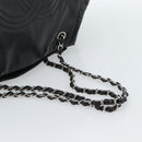 CHANEL Chain Shoulder Bag Patent leather Black CC Auth bs10600-8
