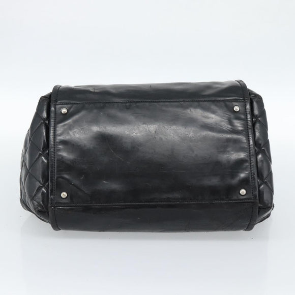 CHANEL Chain Shoulder Bag Patent leather Black CC Auth bs10600