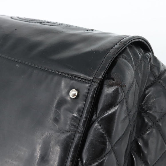 CHANEL Chain Shoulder Bag Patent leather Black CC Auth bs10600