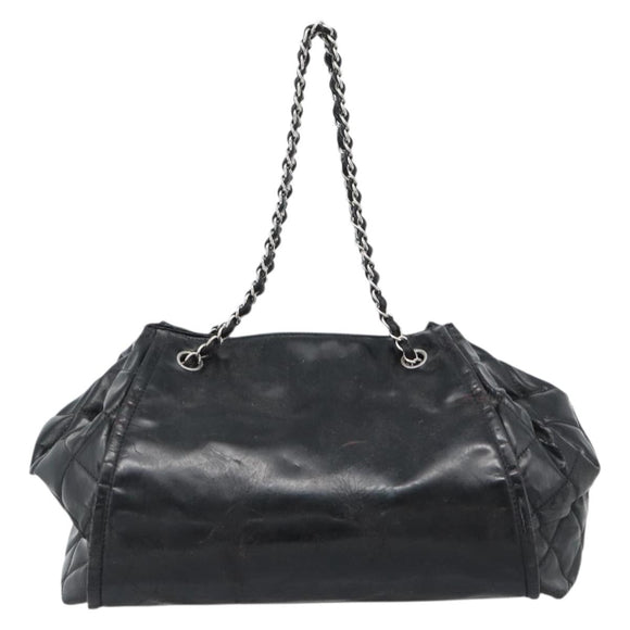 CHANEL Chain Shoulder Bag Patent leather Black CC Auth bs10600