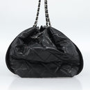 CHANEL Chain Shoulder Bag Patent leather Black CC Auth bs10600-3