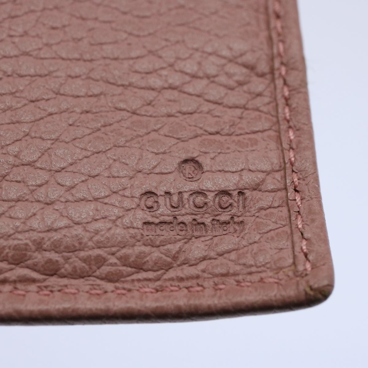 GUCCI Long Wallet Leather Pink 354498 Auth bs10632