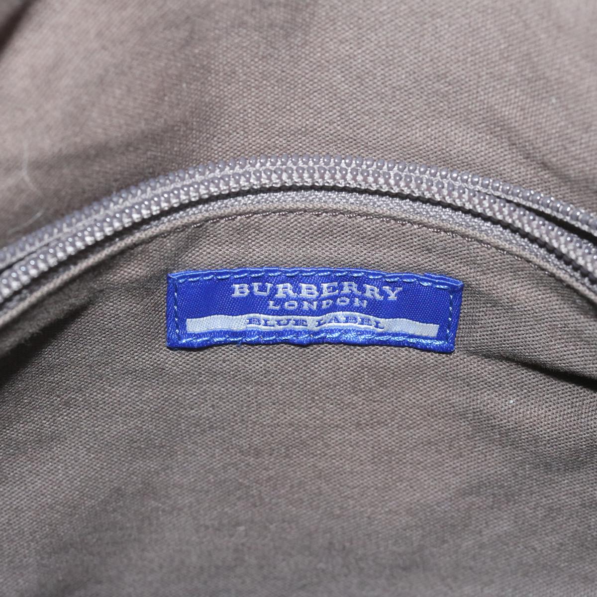 BURBERRY Shoulder Bag Canvas Gray Auth bs10635