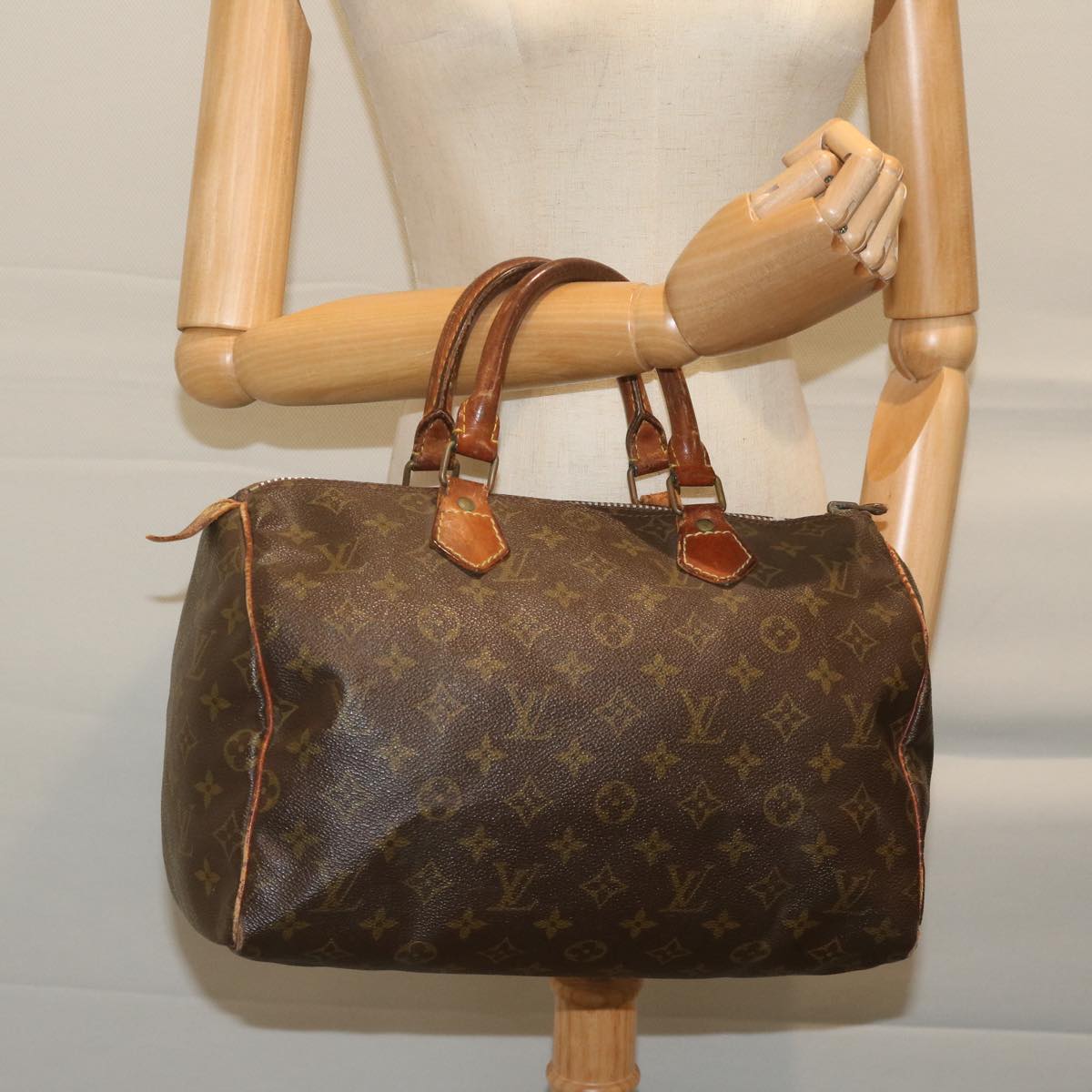 LOUIS VUITTON Monogram Speedy 30 Hand Bag M41526 LV Auth bs10669