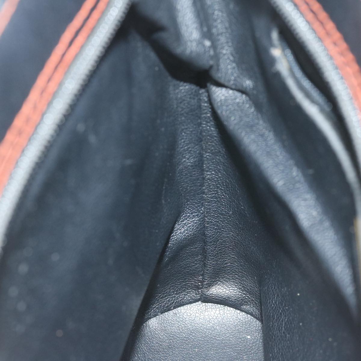 SAINT LAURENT Shoulder Bag Leather Black Auth bs10709