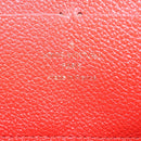 LOUIS VUITTON Monogram Empreinte Zippy Wallet Red M63691 LV Auth bs10719-17