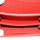 LOUIS VUITTON Monogram Empreinte Zippy Wallet Red M63691 LV Auth bs10719-9