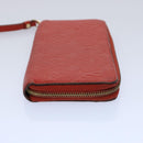 LOUIS VUITTON Monogram Empreinte Zippy Wallet Red M63691 LV Auth bs10719-4