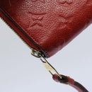 LOUIS VUITTON Monogram Empreinte Zippy Wallet Red M63691 LV Auth bs10719-14