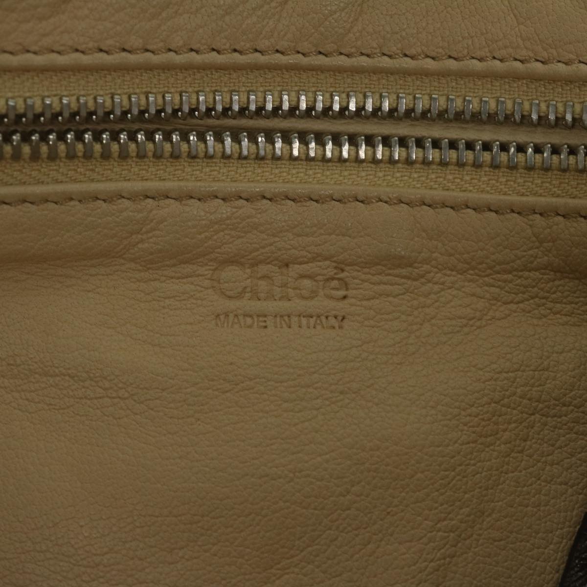 Chloe Shoulder Bag Leather Beige 175-BM-0107 Auth bs10806