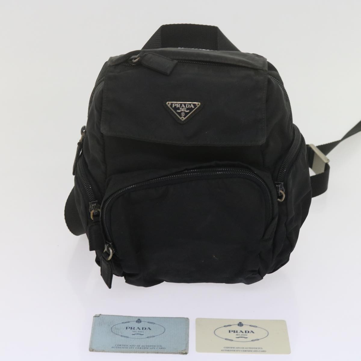 PRADA Backpack Nylon Black Auth bs10811