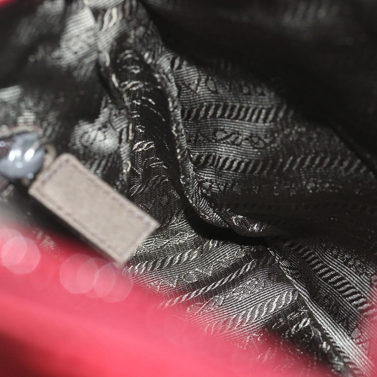 PRADA Shoulder Bag Nylon Red Auth bs10816
